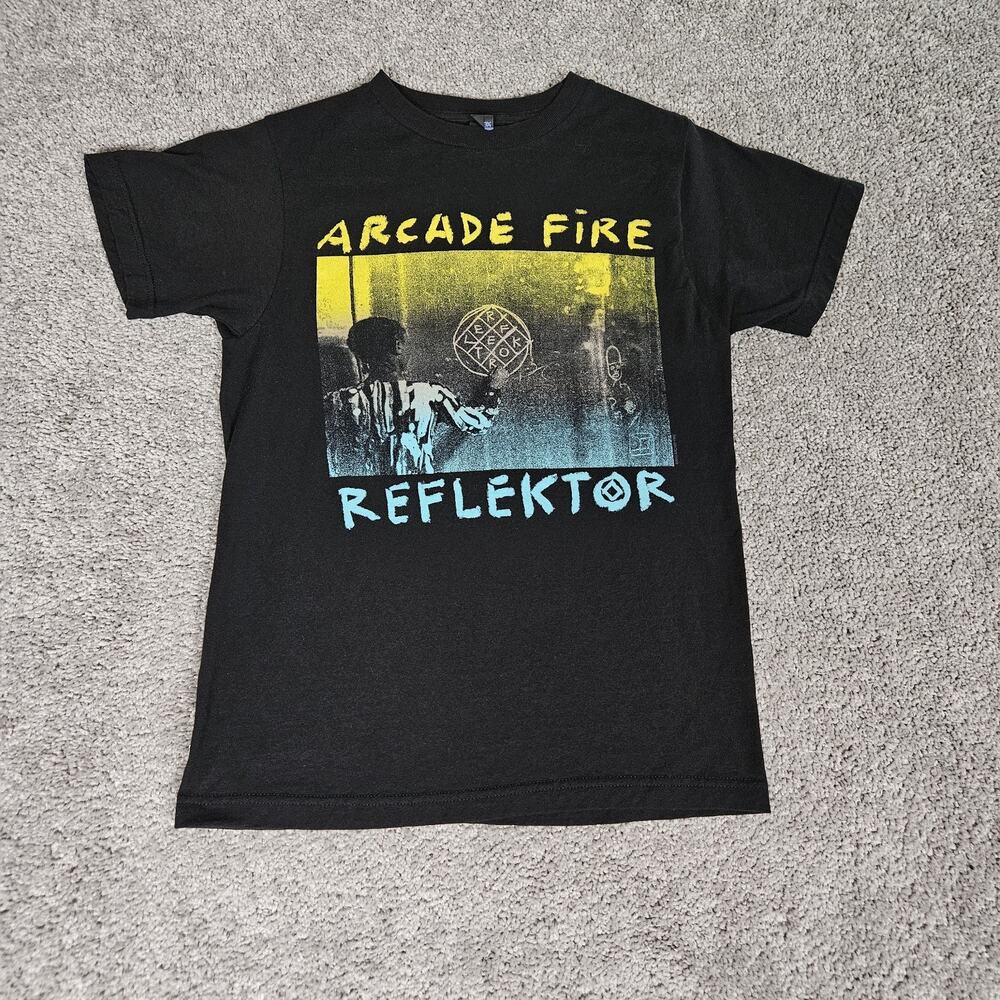 Arcade Fire T-Shirt Women's XS Black Tee Reflektor Indie Rock Band Music 2014